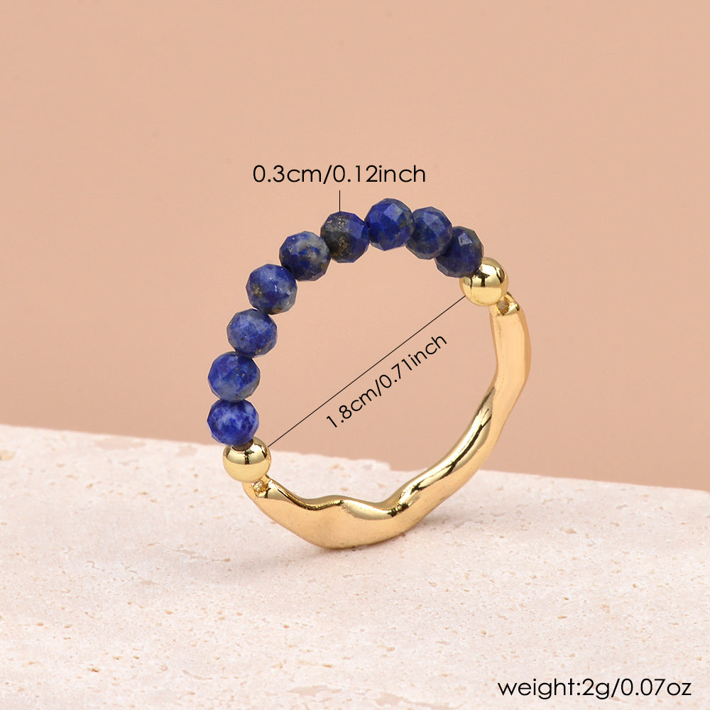 Crystal Bead Ring Lifestyle Shot — Healing Gemstone Jewellery