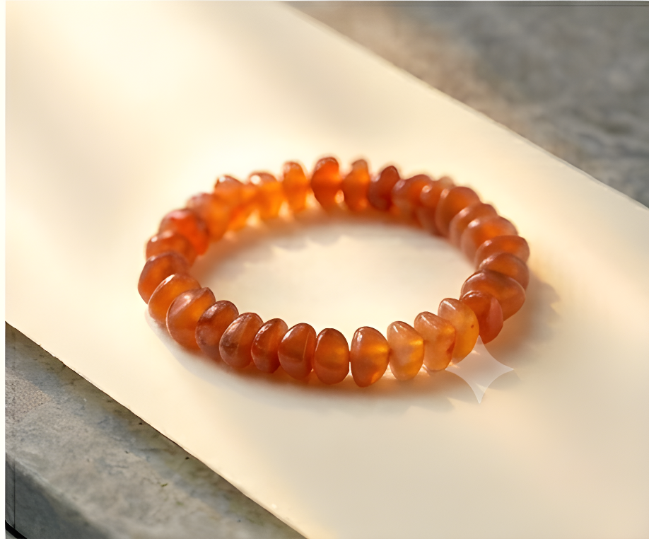 Carnelian Crystal Chip Bracelet | Vitality, Creativity & Confident Energy