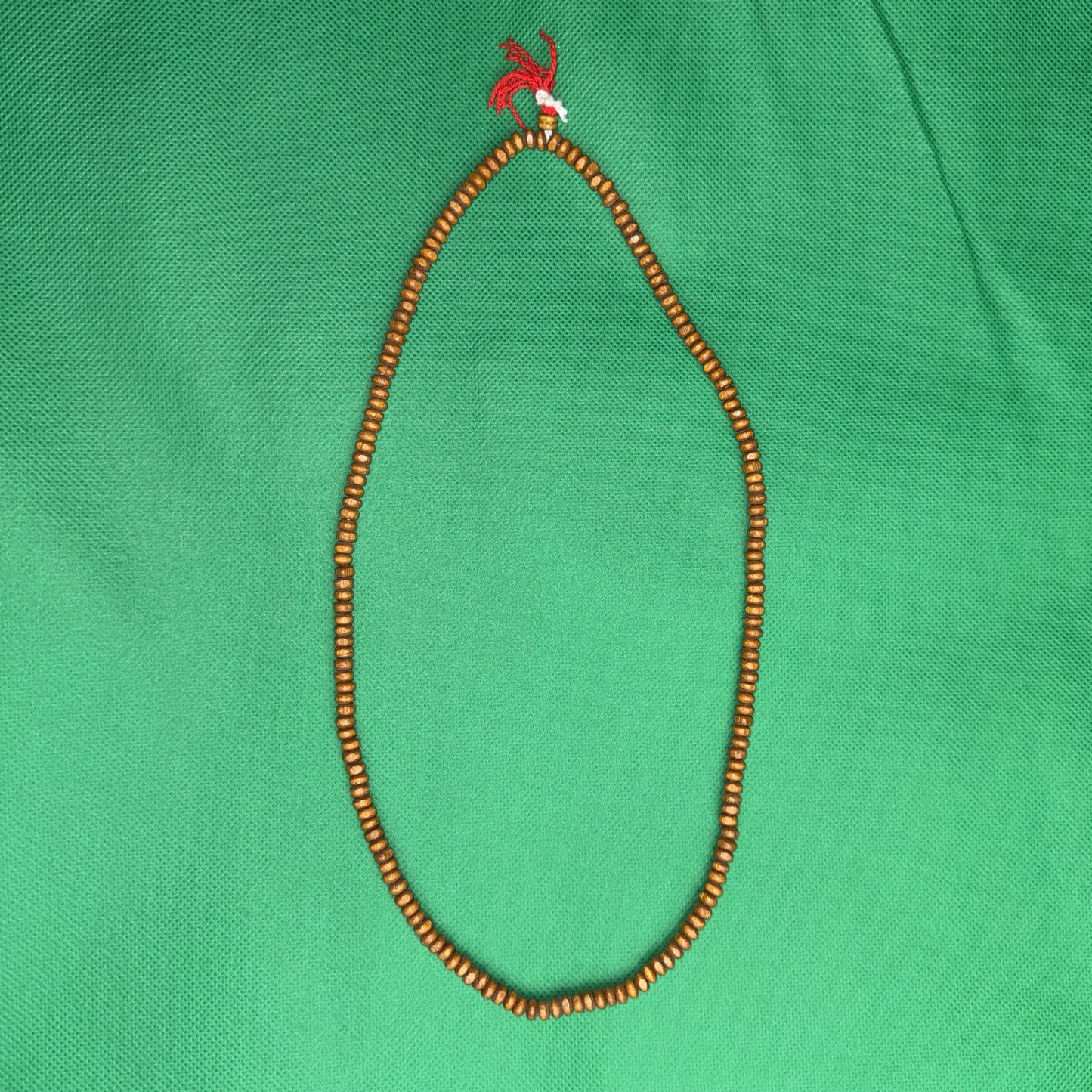 Tulsi Mala Necklace worn — Holy Basil Spiritual Jewellery Manushaa Gems UK