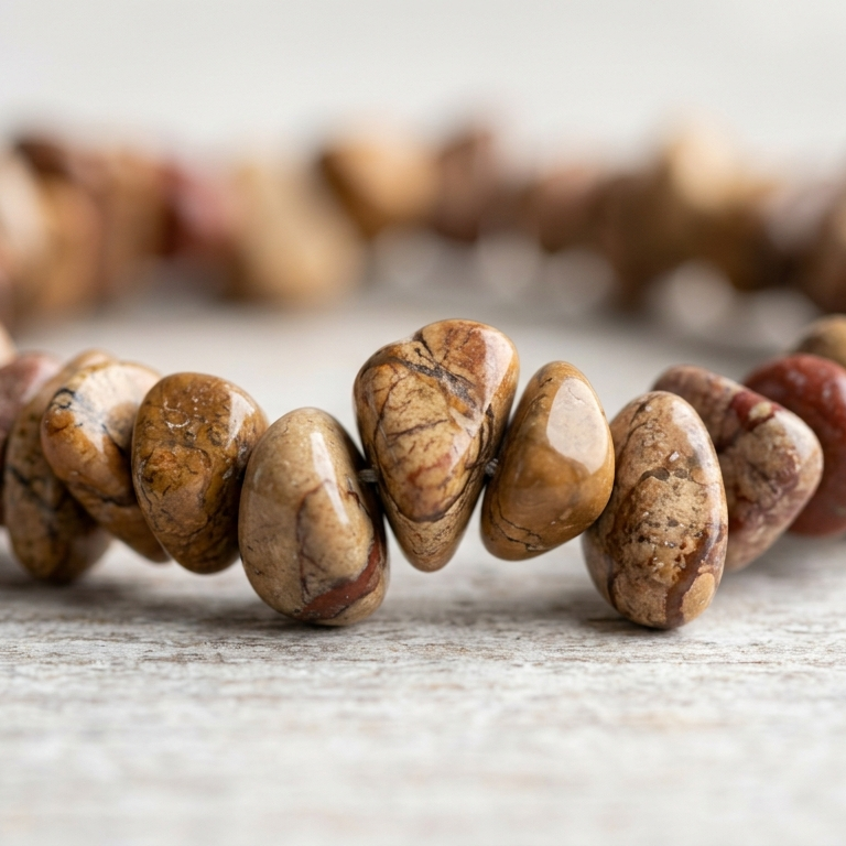 Jasper Crystal Chip Bracelet | Grounding, Stability & Nurturing Energy