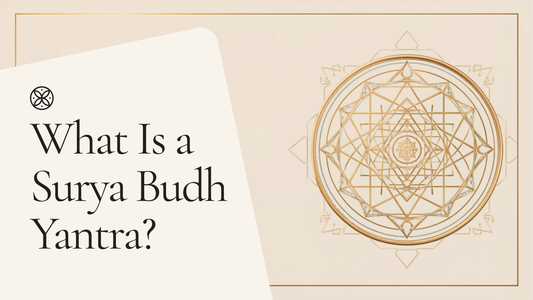 Surya Budh Yantra — Sun and Mercury Vedic pendant in 925 sterling silver, Manushaa Gems