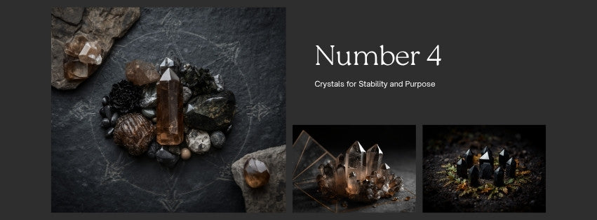 Best crystals for numerology number 4 — smoky quartz, black tourmaline and tiger's eye for stability and purpose