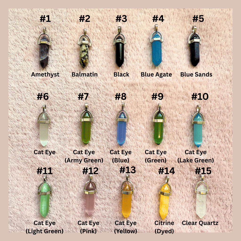 Natural Crystal Point Pendant | Healing Gemstone Tower Necklace | Choose Your Stone | Spiritual Jewellery UK