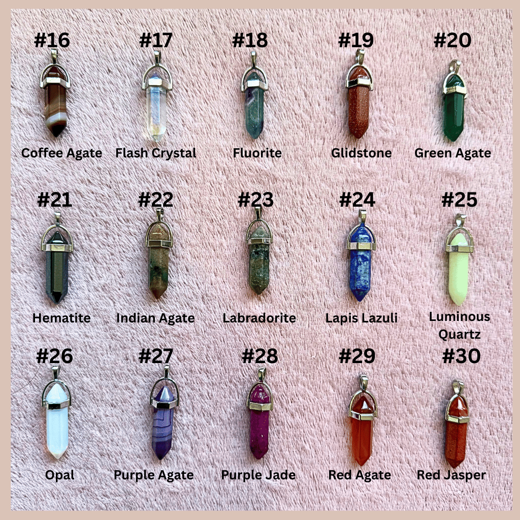 Natural Crystal Point Pendant | Healing Gemstone Tower Necklace | Choose Your Stone | Spiritual Jewellery UK