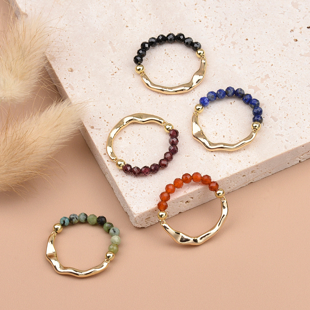 Stackable Crystal Ring Collection — Spiritual Gemstone Jewellery