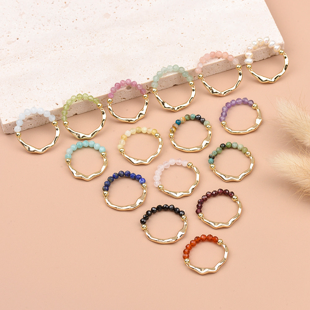 Crystal Bead Ring Lifestyle — Healing Crystal Jewellery UK