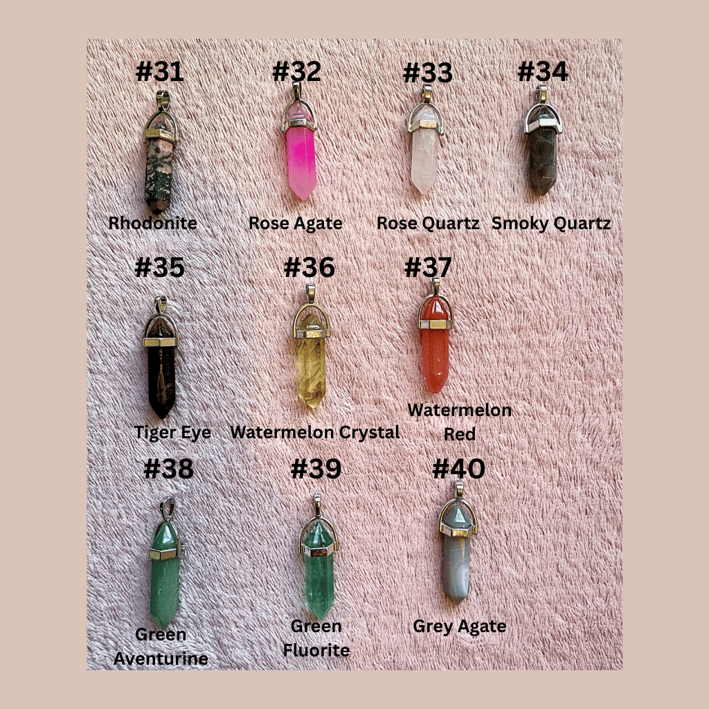Natural Crystal Point Pendant | Healing Gemstone Tower Necklace | Choose Your Stone | Spiritual Jewellery UK