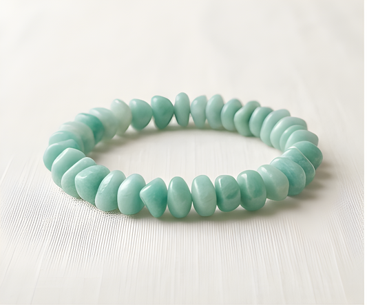 Amazonite Crystal Chip Bracelet | Calm Communication & Inner Harmony