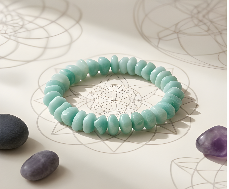 Amazonite Crystal Chip Bracelet | Calm Communication & Inner Harmony
