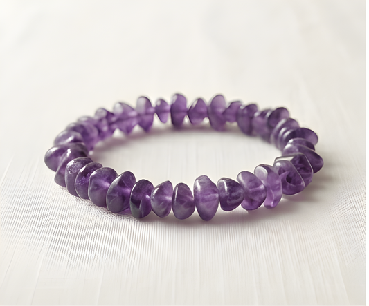 Amethyst Crystal Chip Bracelet | Calm, Clarity & Spiritual Awareness