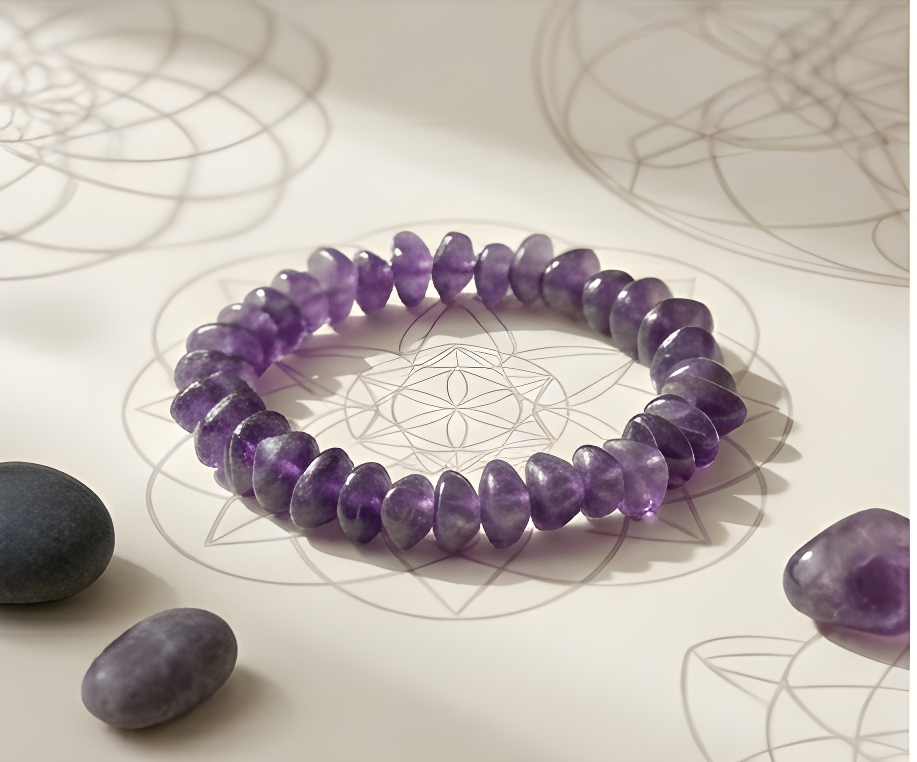 Amethyst Crystal Chip Bracelet | Calm, Clarity & Spiritual Awareness