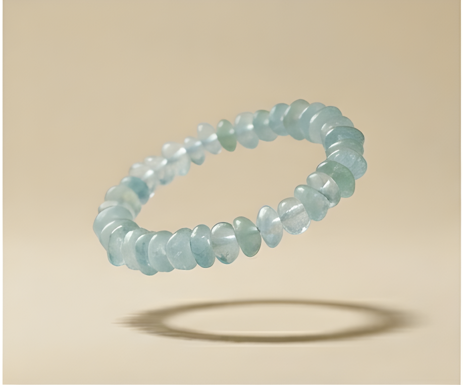 Aquamarine Crystal Chip Bracelet | Calm, Clarity & Fluid Energy