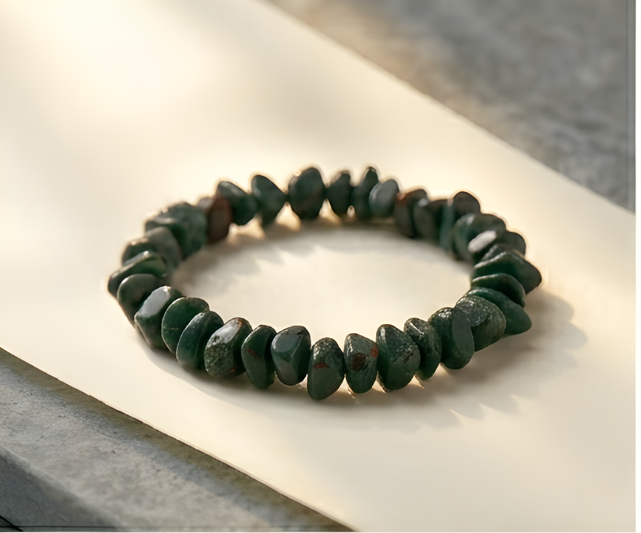 Bloodstone Crystal Chip Bracelet | Vitality, Courage & Inner Strength