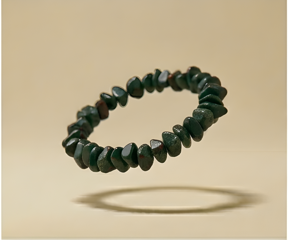 Bloodstone Crystal Chip Bracelet | Vitality, Courage & Inner Strength