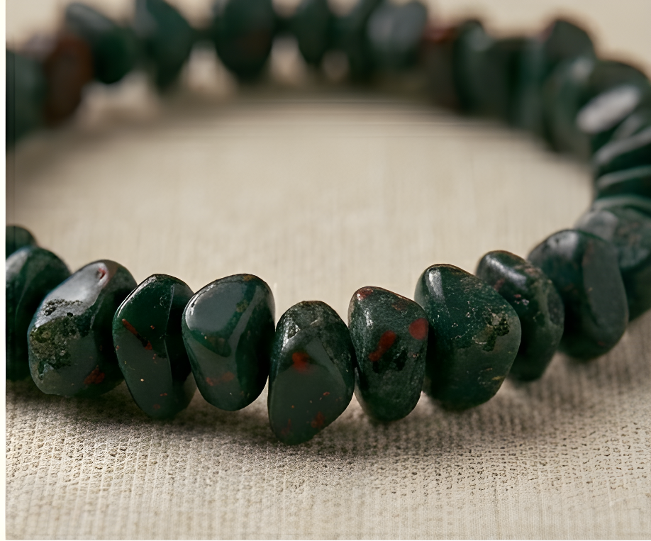 Bloodstone Crystal Chip Bracelet | Vitality, Courage & Inner Strength