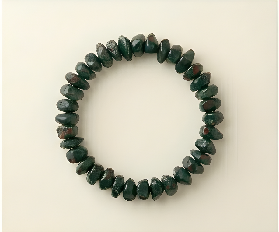 Bloodstone Crystal Chip Bracelet | Vitality, Courage & Inner Strength