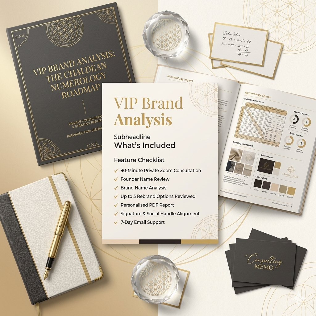 Brand Vibration Analysis | Numerology for Coaches & Creators | 90 Min Zoom + Report