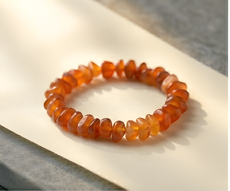 Carnelian Crystal Chip Bracelet | Vitality, Creativity & Confident Energy