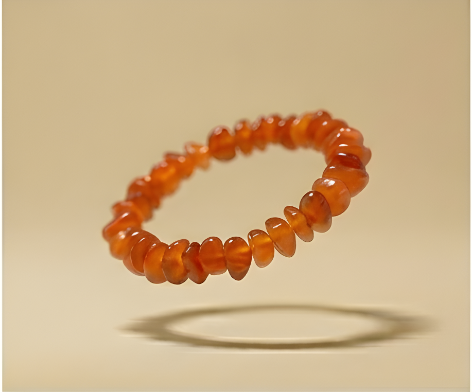 Carnelian Crystal Chip Bracelet | Vitality, Creativity & Confident Energy