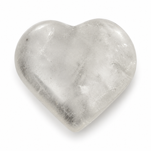 Clear Quartz Heart Carving