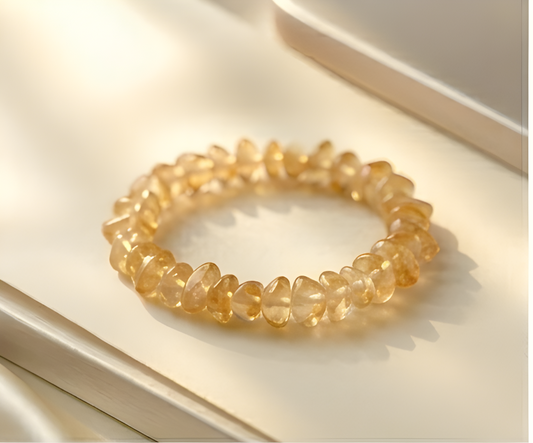 Citrine Crystal Chip Bracelet | Abundance, Manifestation & Positivity