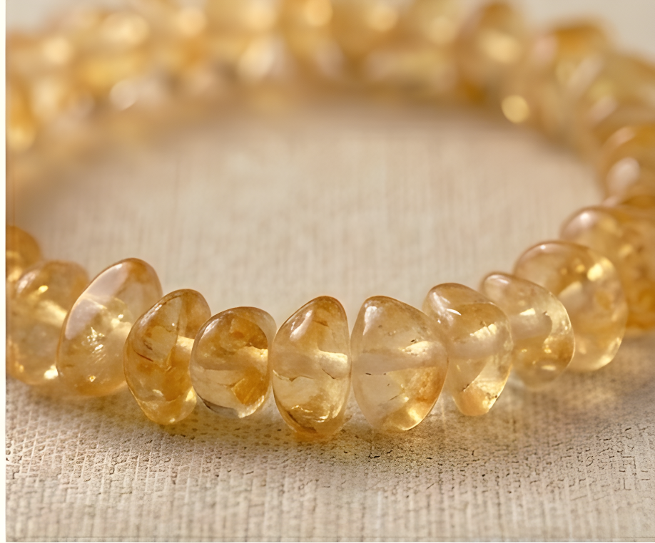 Citrine Crystal Chip Bracelet | Abundance, Manifestation & Positivity