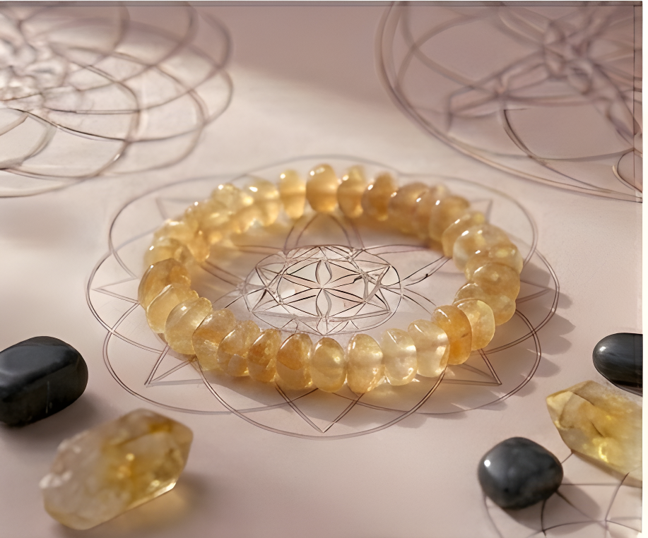Citrine Crystal Chip Bracelet | Abundance, Manifestation & Positivity