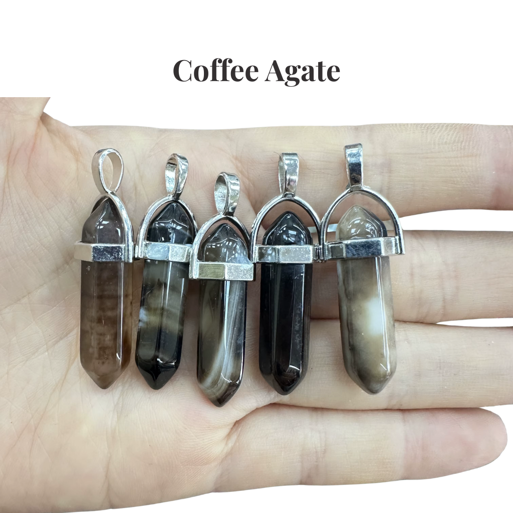 Natural Crystal Point Pendant | Healing Gemstone Tower Necklace | Choose Your Stone | Spiritual Jewellery UK