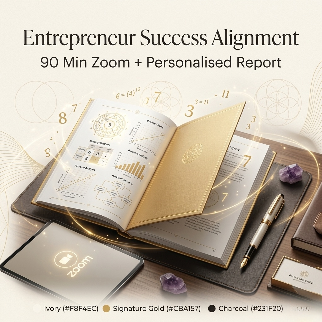 Entrepreneur Success Alignment | Business Numerology Consultation | 90 Min Zoom + Report