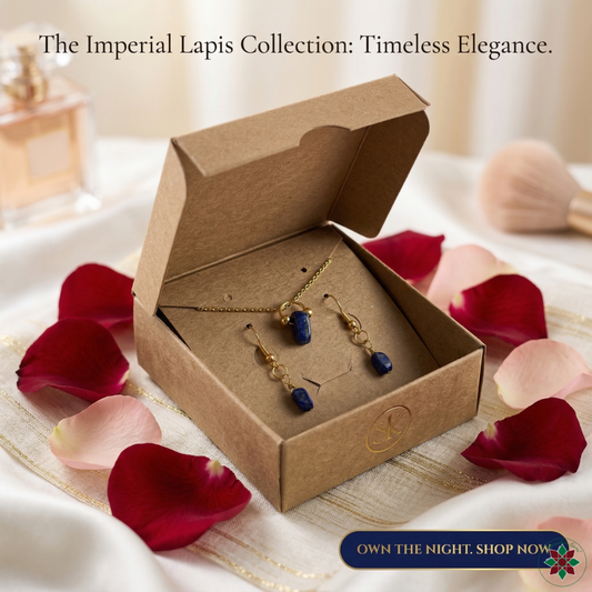 Crystal Jewellery Gift Set with Box & Message Card | Amethyst, Lapis, Turquoise, Tourmaline & More