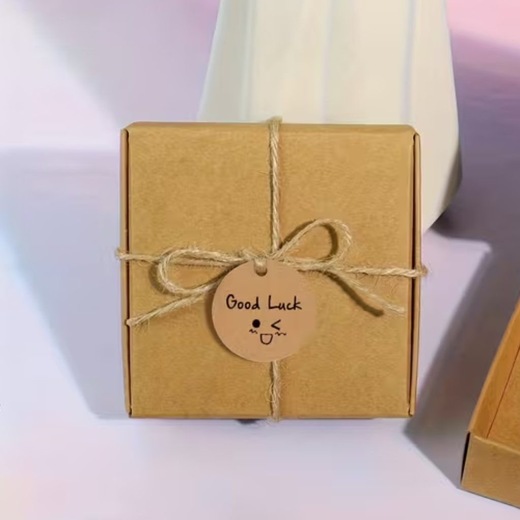 Manushaa Gems personalised message card — crystal jewellery gift box with custom message for her