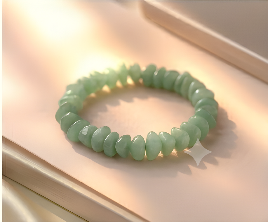 Green Aventurine Crystal Chip Bracelet | Luck, Prosperity & New Beginnings