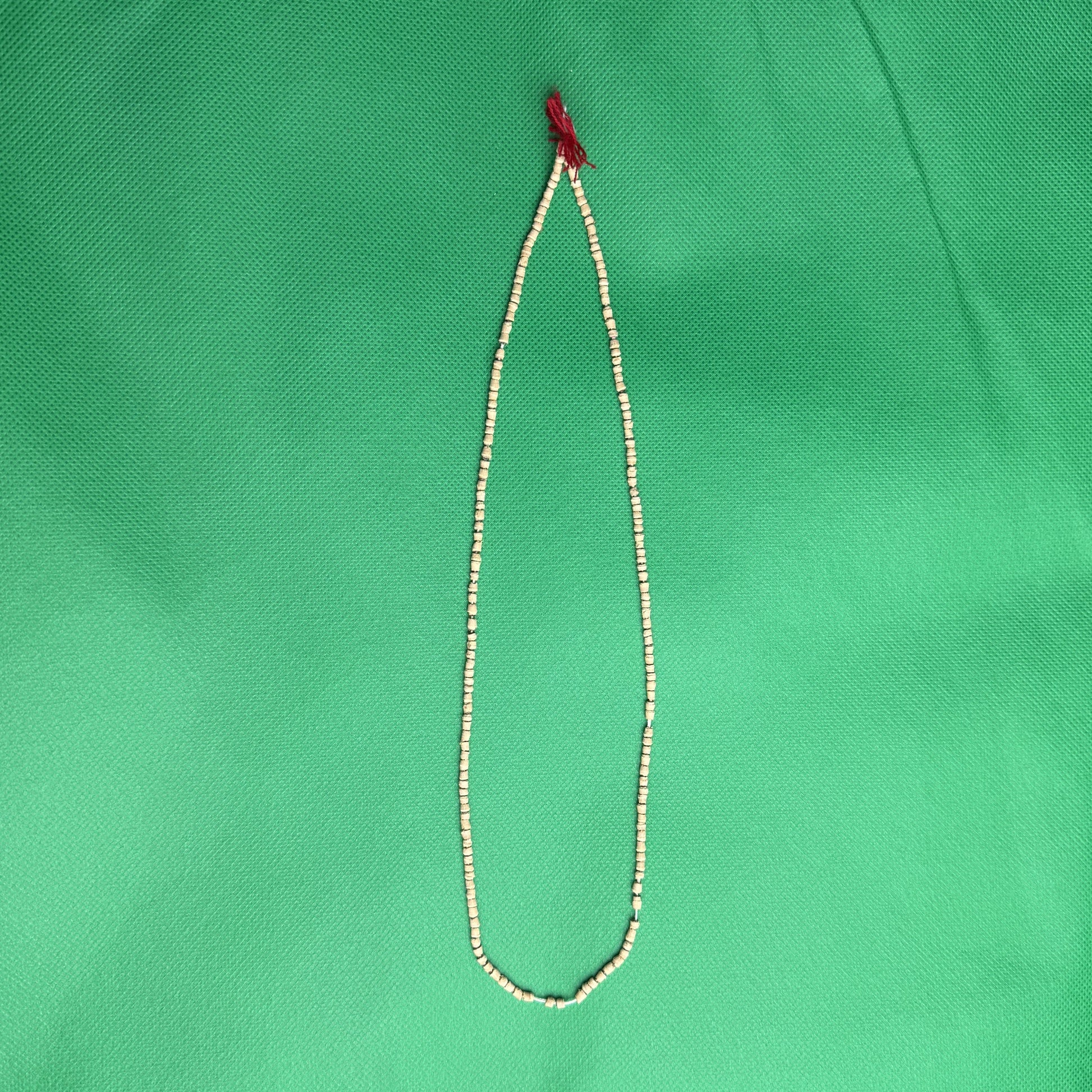 Tulsi Holy Basil Mala Necklace close-up — Authentic Spiritual Prayer Beads UK