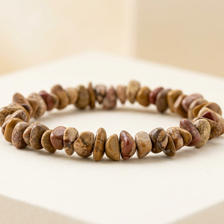 Jasper Crystal Chip Bracelet | Grounding, Stability & Nurturing Energy