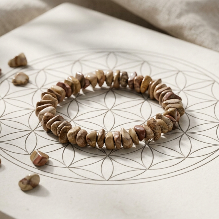 Jasper Crystal Chip Bracelet | Grounding, Stability & Nurturing Energy
