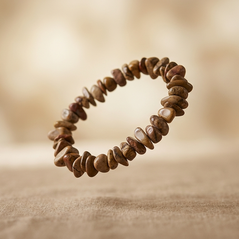 Jasper Crystal Chip Bracelet | Grounding, Stability & Nurturing Energy