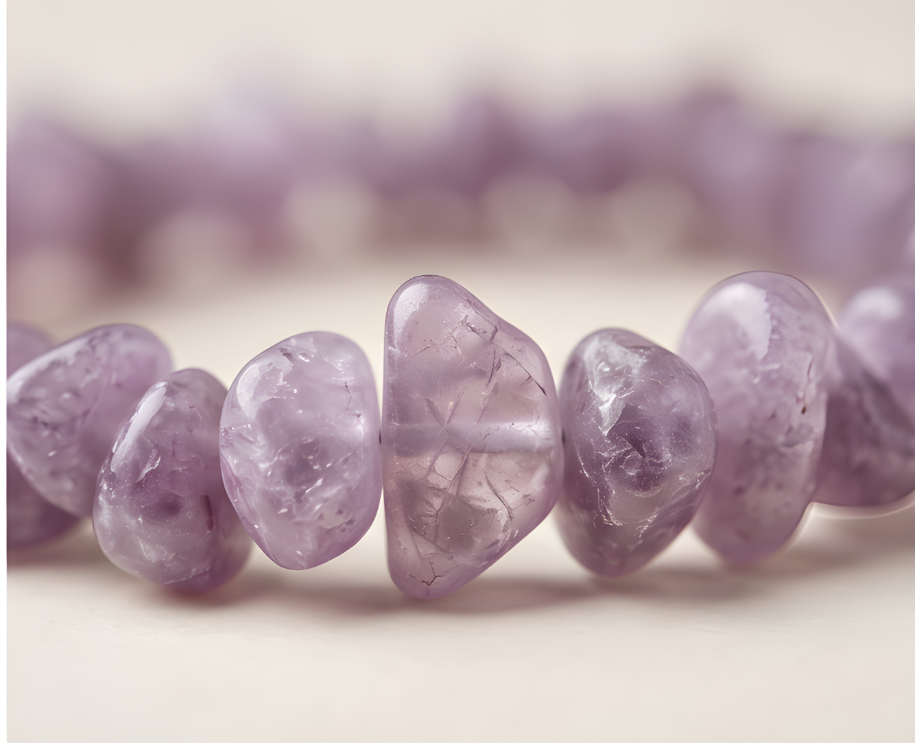 Lepidolite Crystal Chip Bracelet | Calm, Anxiety Relief & Emotional Balance