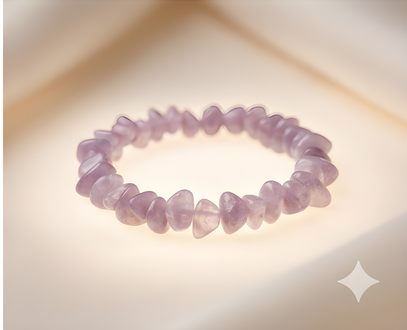 Lepidolite Crystal Chip Bracelet | Calm, Anxiety Relief & Emotional Balance