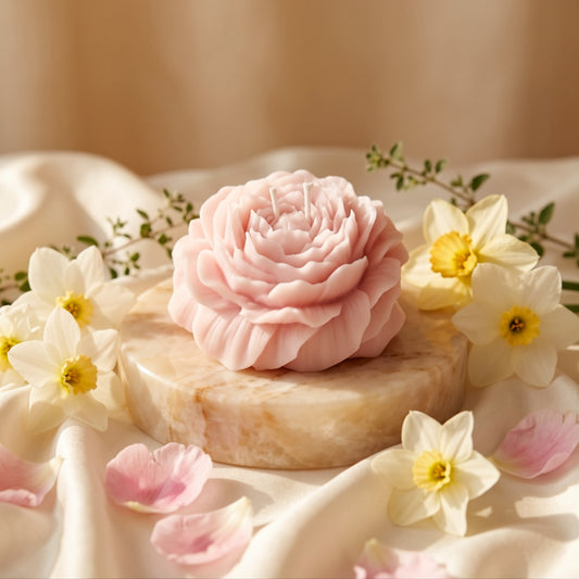 Gentle Love & Emotional Healing Peony Candle | Oregano & Narcissus | Divine Feminine