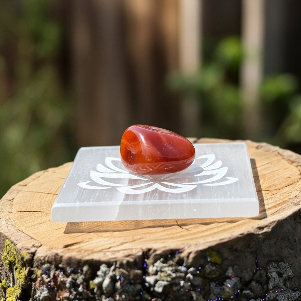 Lotus Selenite Plate packaging — Crystal Cleansing Gift UK Manushaa Gems