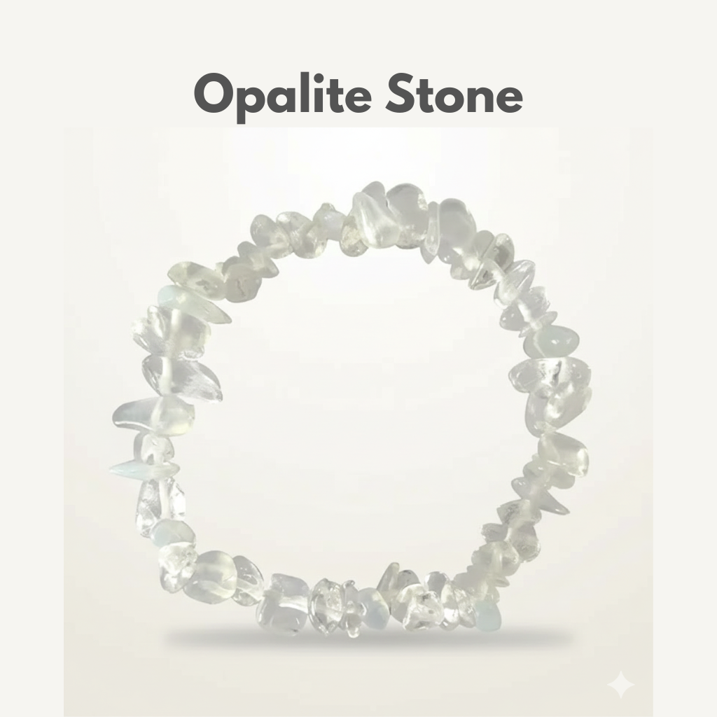Opalite crystal chip bracelet for clarity, transitions and gentle inner light — Manushaa Gems