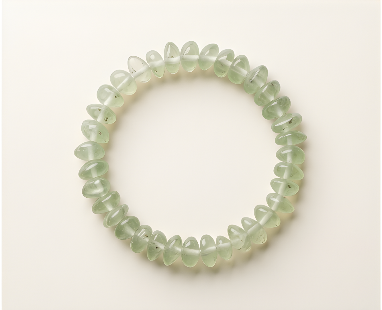 Prehnite Crystal Chip Bracelet | Healing, Inner Peace & Heart Connection