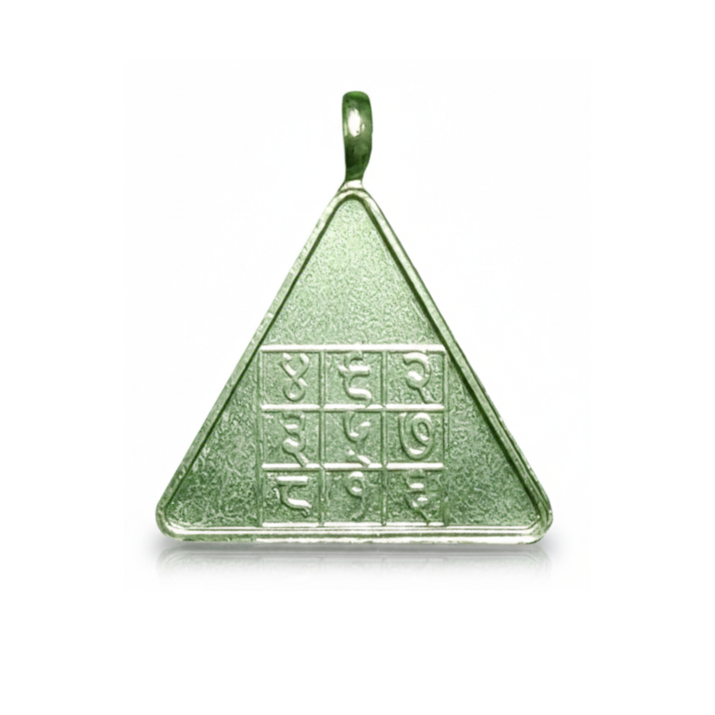 Pyra Yantra Silver Pendant front — Venus Shukra Vedic Spiritual Jewellery UK Manushaa Gems