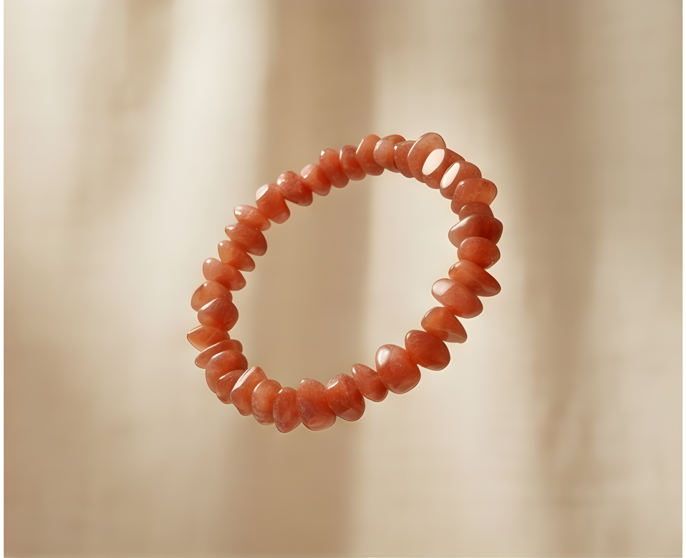 Red Aventurine Crystal Chip Bracelet | Vitality, Passion & Creative Power