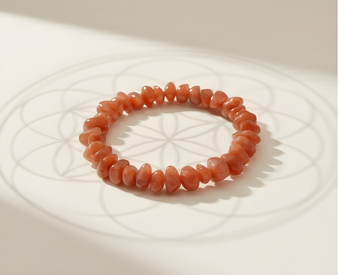 Red Aventurine Crystal Chip Bracelet | Vitality, Passion & Creative Power