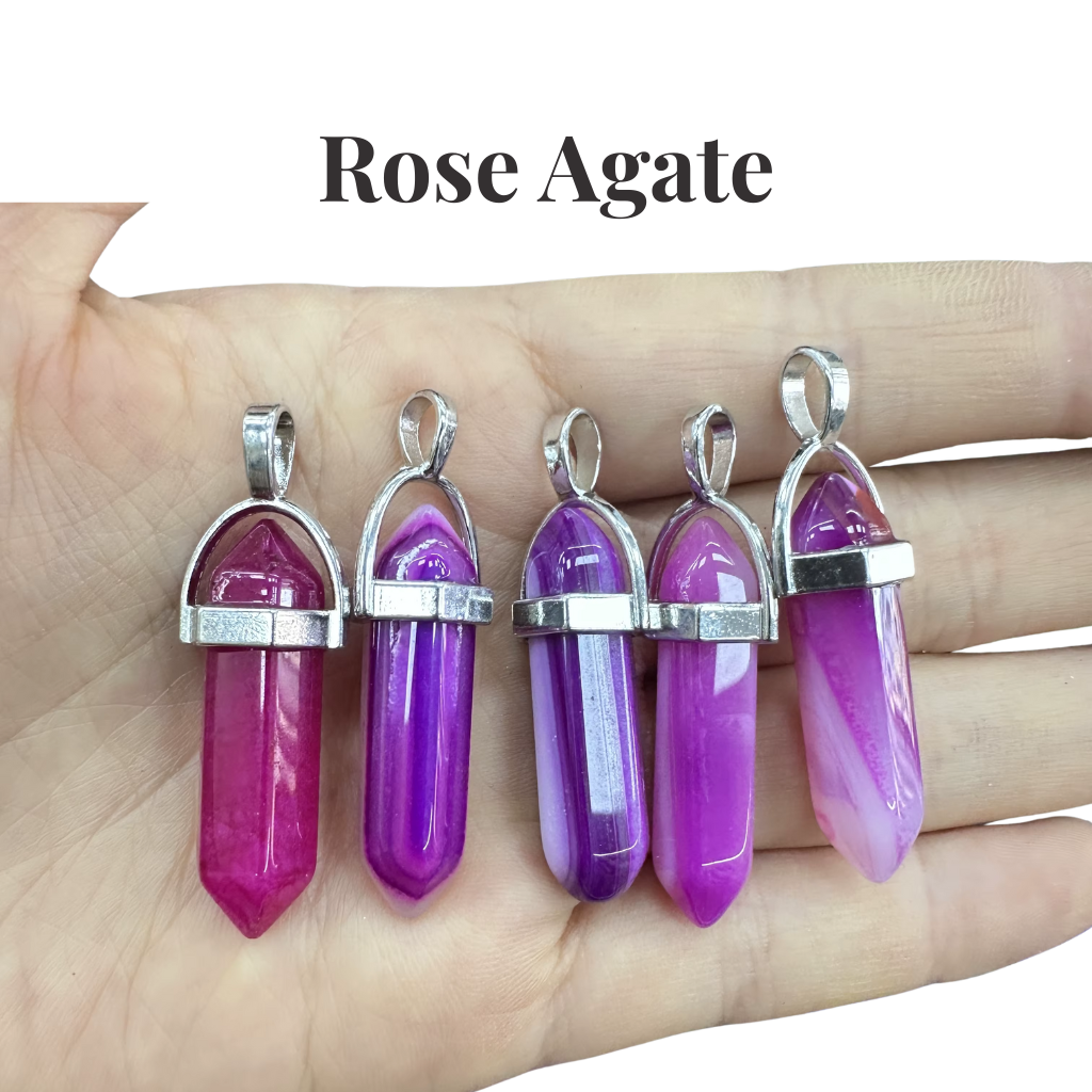 Natural Crystal Point Pendant | Healing Gemstone Tower Necklace | Choose Your Stone | Spiritual Jewellery UK
