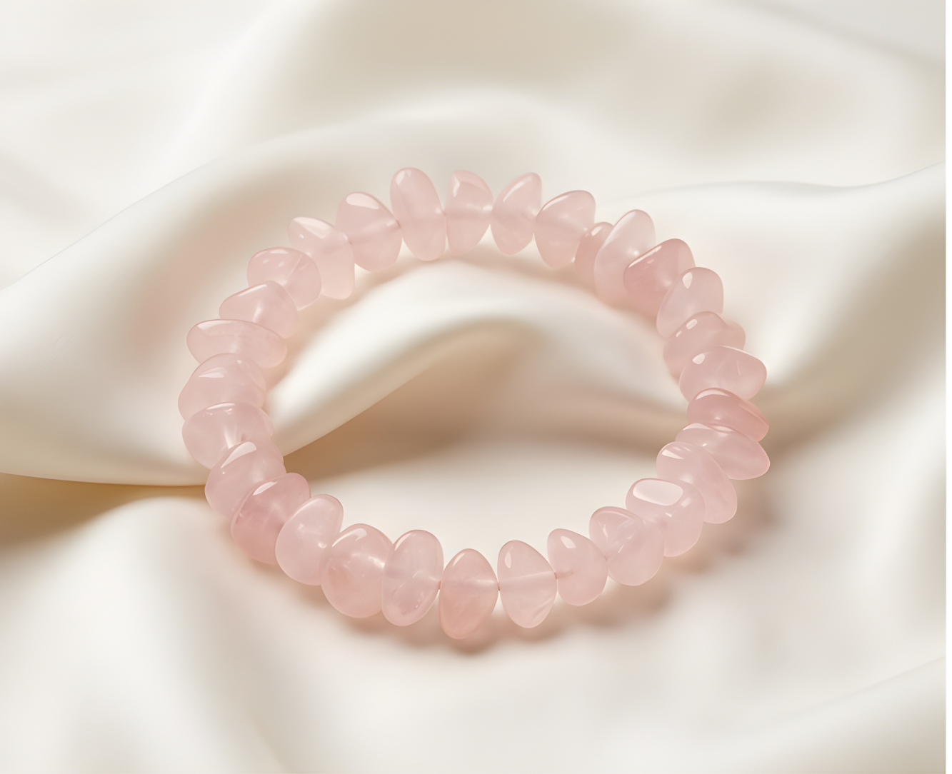 Rose Quartz Crystal Chip Bracelet | Love, Self-Care & Feminine Energy