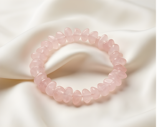 Rose Quartz Crystal Chip Bracelet | Love, Self-Care & Feminine Energy
