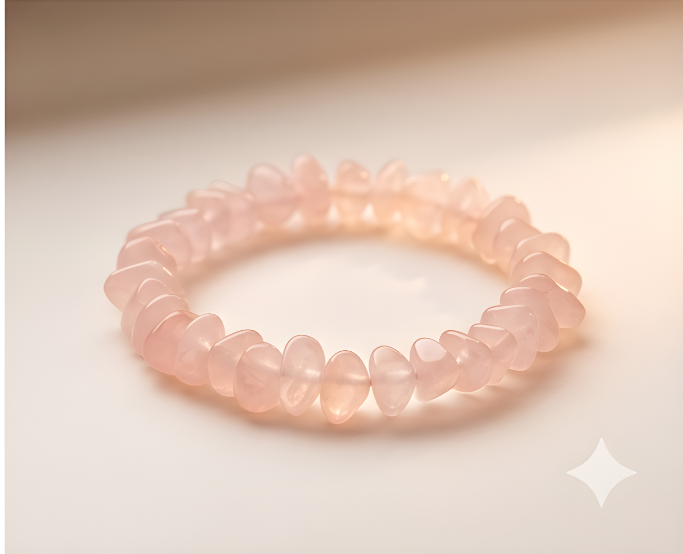 Rose Quartz Crystal Chip Bracelet | Love, Self-Care & Feminine Energy