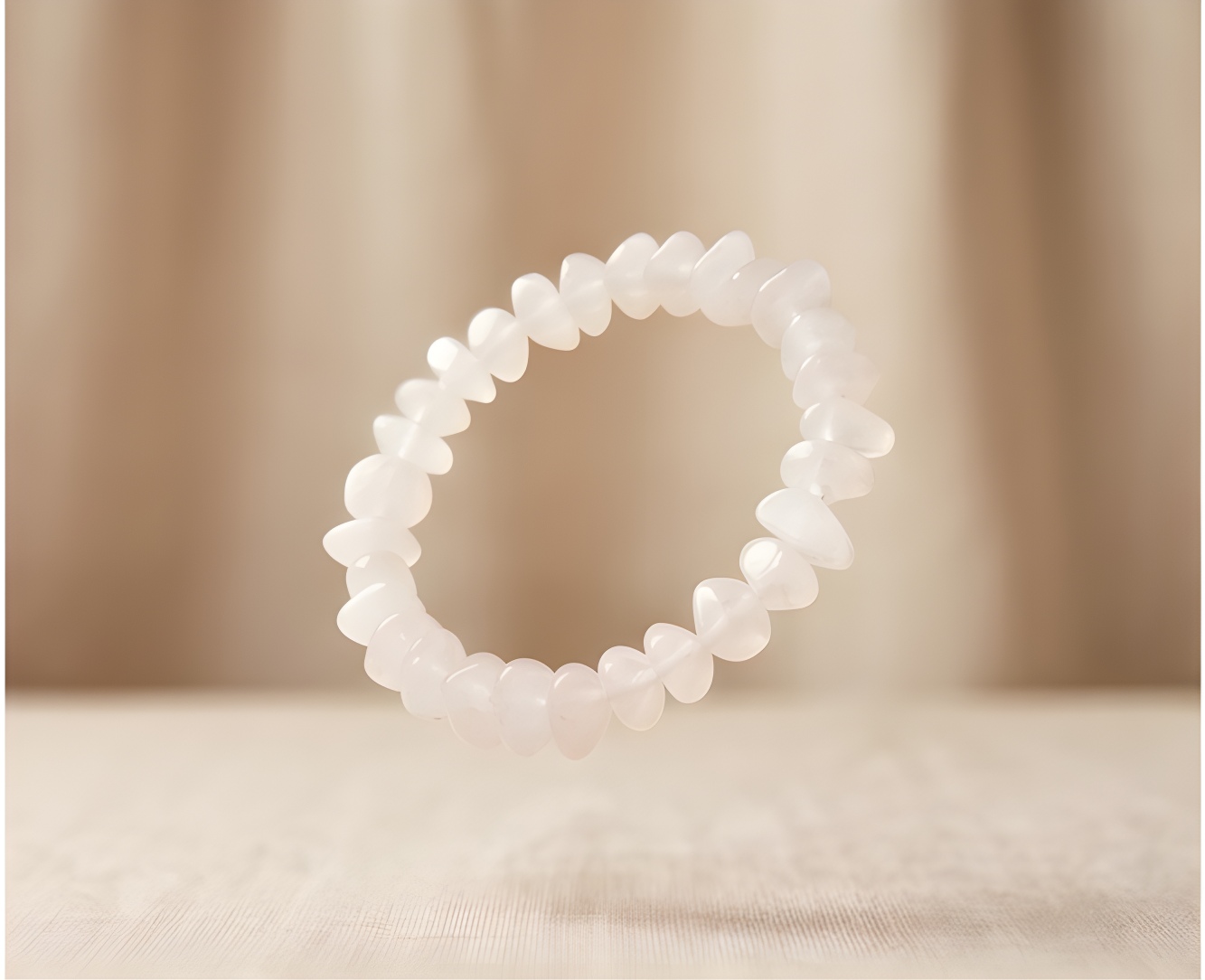 Snow Quartz Crystal Chip Bracelet | Purity, Clarity & Gentle Inner Wisdom